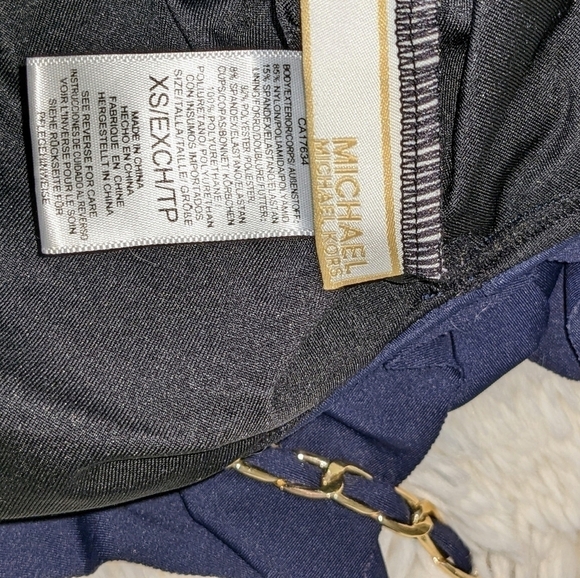 Michael Kors Layered Tankini Swim Top Safari Solids - Picture 4 of 5